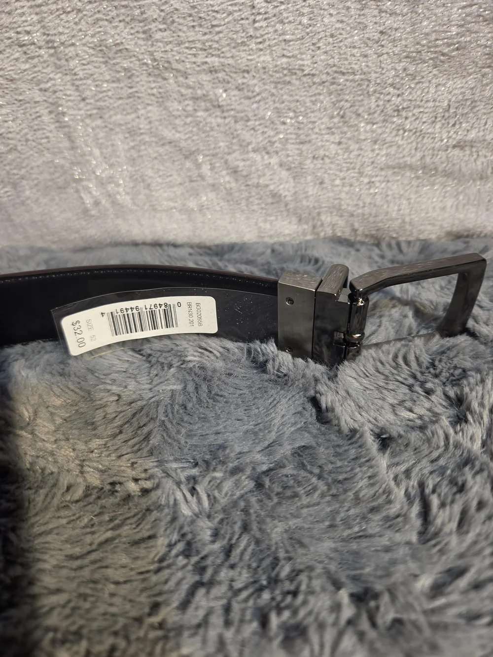 Grand Slam Brown Leather Dress Belt with Polished Gunmetal Buckle